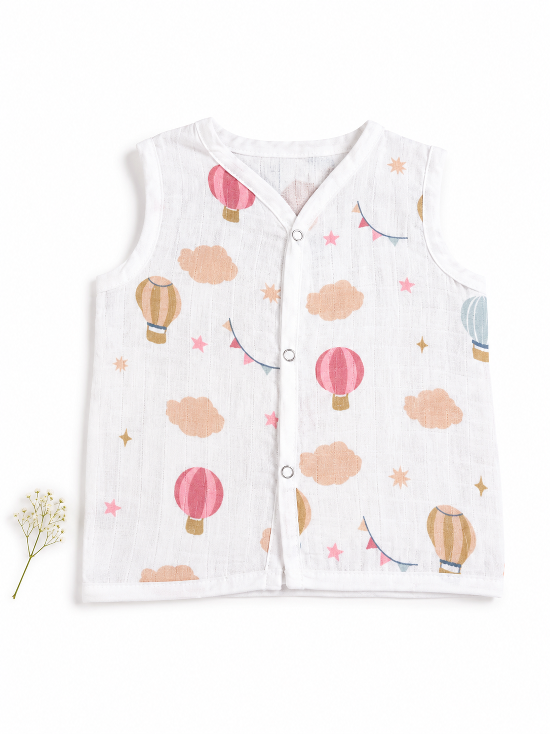 Muslin Button Jabla 6-9m - Hot air baloon