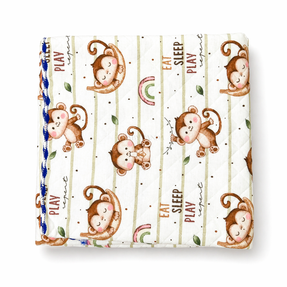 2 Layer Muslin Blanket- Cheeky Monkey