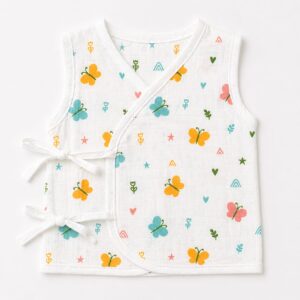 Muslin Side Knot Jabla - Butterfly (0-6)