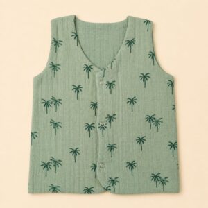 2 Layer Button Jabla - Green Palm Tree (3-6)m