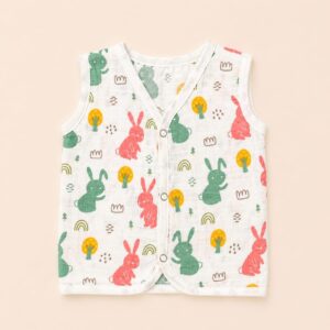 Muslin Button Jabla 6-9m - Rabbit