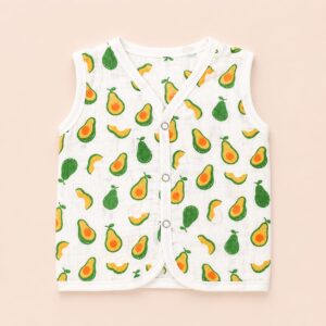 Muslin Button Jabla 6-9m - Avocado