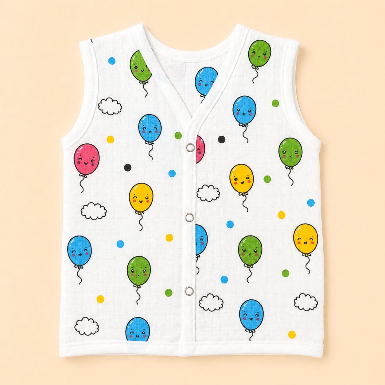 Muslin Button Jabla 6-9m - Baloon