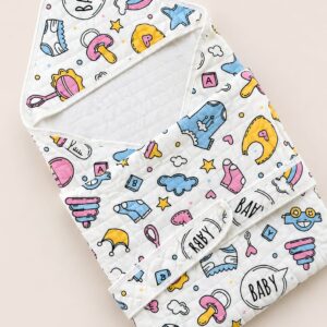 Muslin Hooded Wrapper - Baby Doodle