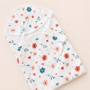 2 Layer Muslin Hooded Towel - Blossom