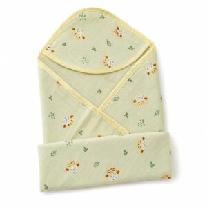 2 Layer Muslin Dye Printed Hooded Towel- Sheep
