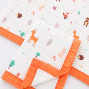 6 Layer Muslin Blanket- Deer Family