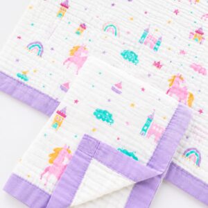 6 Layer Muslin Blanket- Unicorn