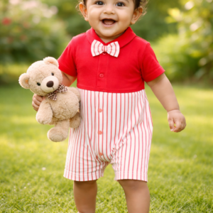 Bow Jumpsuits M, 6-12m Red