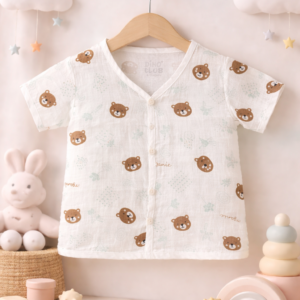 Half sleeve Muslin Jabla 6-12 - Bear