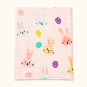 6 Layer Muslin Bath towel 50*100cm - Pink Bunny