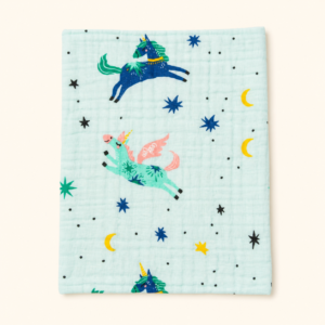 6 Layer Muslin Bath towel 50*100cm - Blue Unicorn