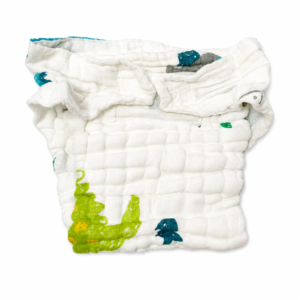 6 Layer Crinkle Muslin Nappy M(3-6m), Velcro type - 05