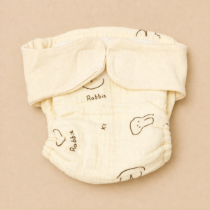 Muslin 12 layer Velcro type Nappy M 3-6m- 03