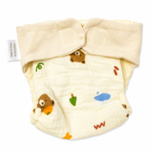Muslin 12 layer Velcro type Nappy M 3-6m- 01