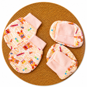 Mittens booties - Orange Bunny