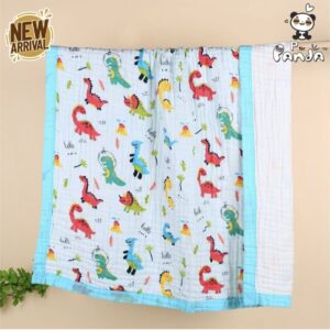6 Layer Muslin Blanket- Dino