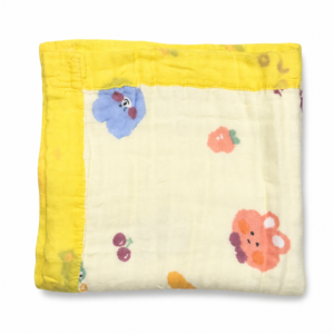 6 Layer Muslin Blanket- Yellow Bunny