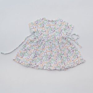 Muslin Frill Frocks 6-12m - Elephant