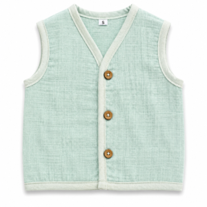 Muslin Solid Jabla L,6-12 - Sage Green