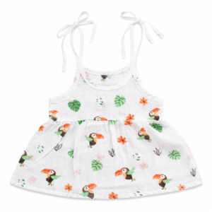 Muslin Knot Frocks 0-3m - Toucan