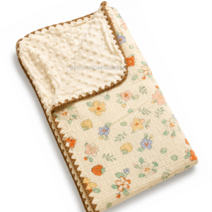 Muslin Bubble Blanket 110*110cm- Flower