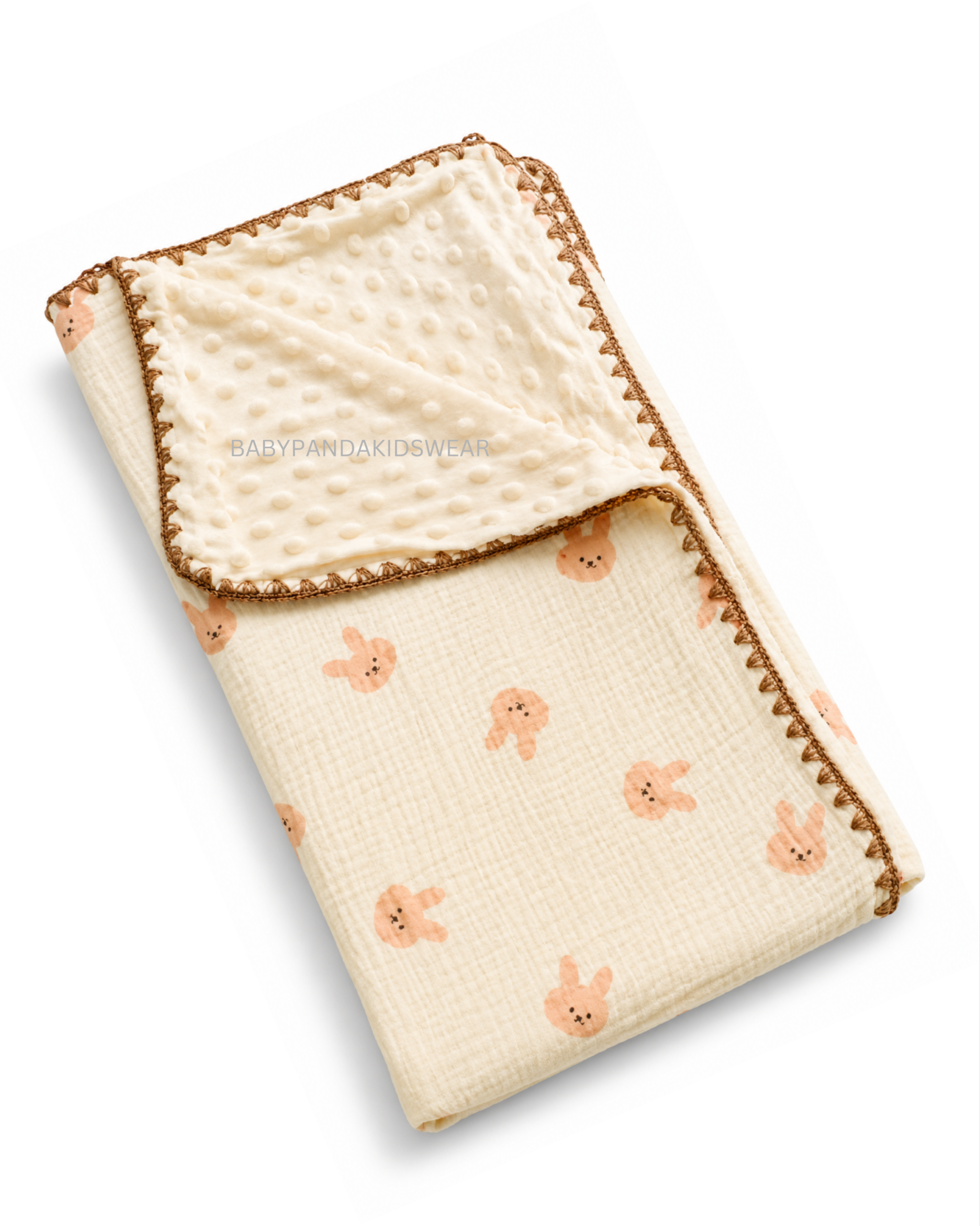 Muslin Bubble Blanket 110*110cm - Rabbit2