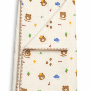 Muslin Bubble Blanket 110*110cm - Teddy 1