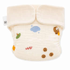 Muslin No lekage Velcro Diaper M (3-6)m- 01