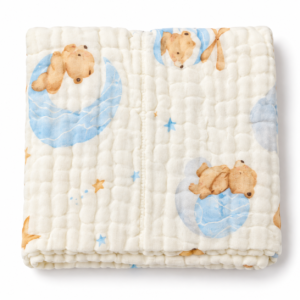 6 Layer Muslin Bath towel 50*100cm- Teddy in Moon