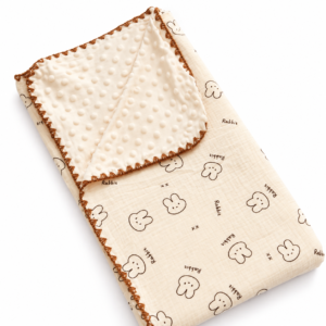 Muslin Bubble Blanket 110*110cm- Rabbit1