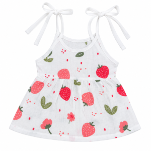 Muslin Knot Frocks 0-3m - Strawberry