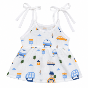 Muslin Knot Frocks 0-3m - Vehicle