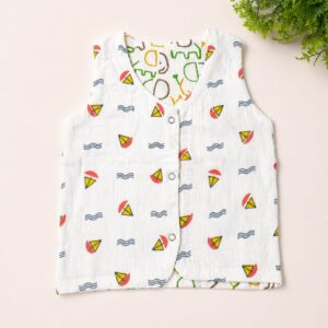 2 Layer Muslin Reversible Jabla - 02 (0-3)M