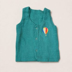2 Layer Button Jabla - Teal Hot Air Baloon (0-3)m