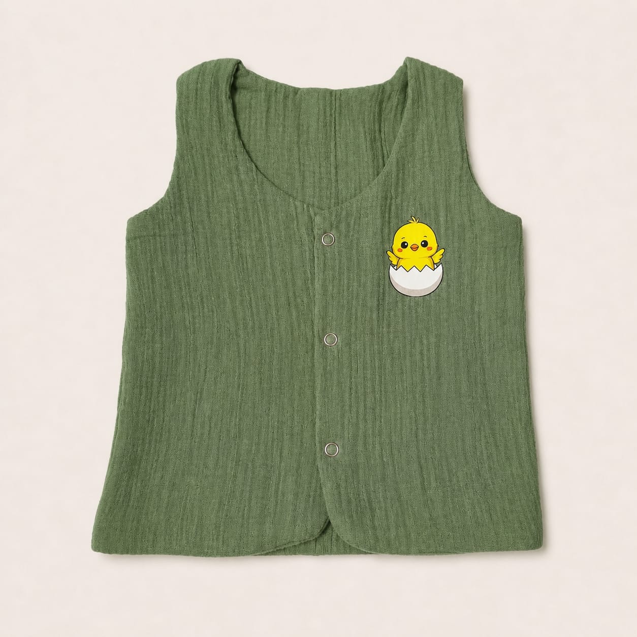 2 Layer Button Jabla - Olive Chick (0-3)m