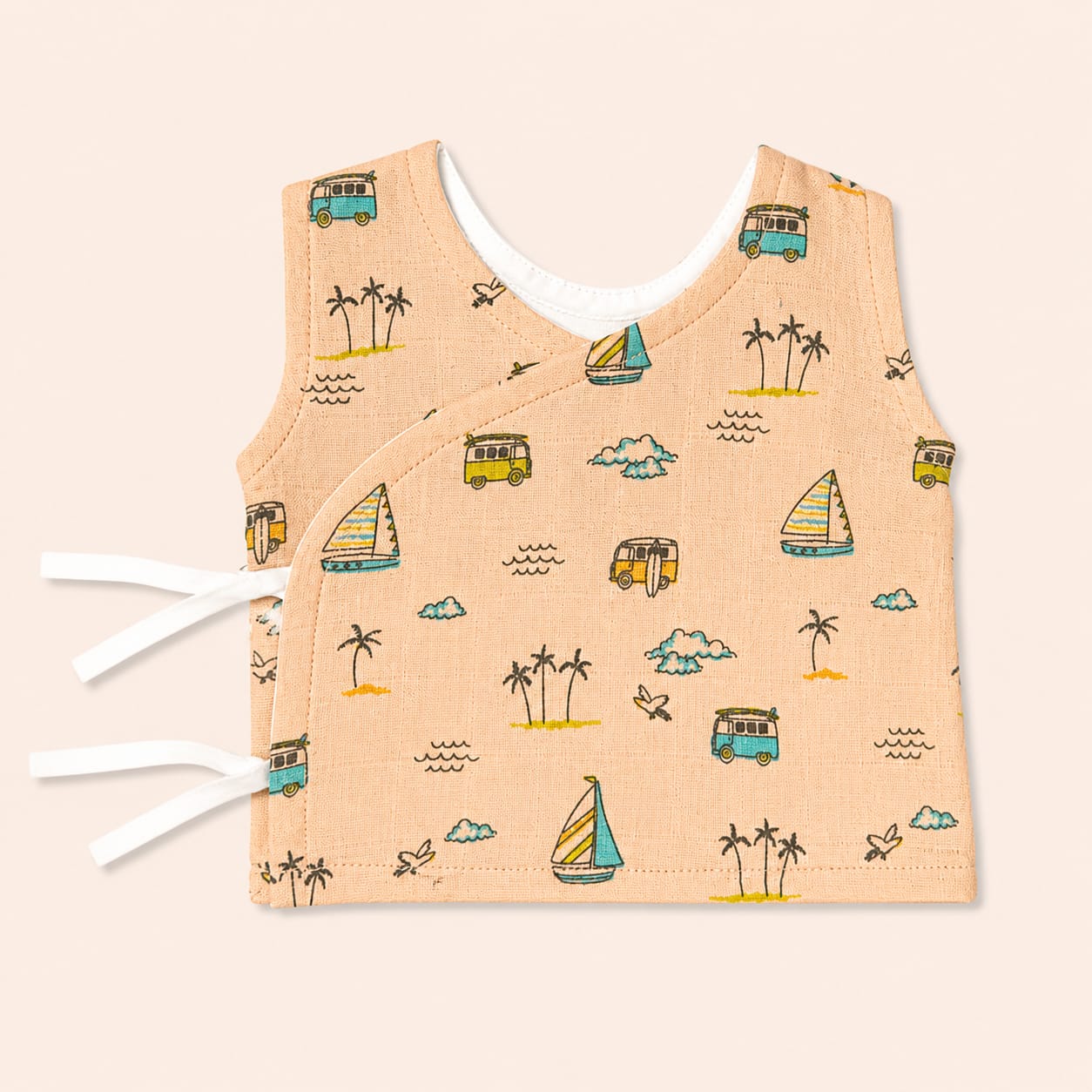 Muslin Wrap Jabla - Peach Beach- Newborn