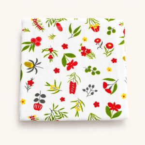 Muslin Swaddle - Red Blossom