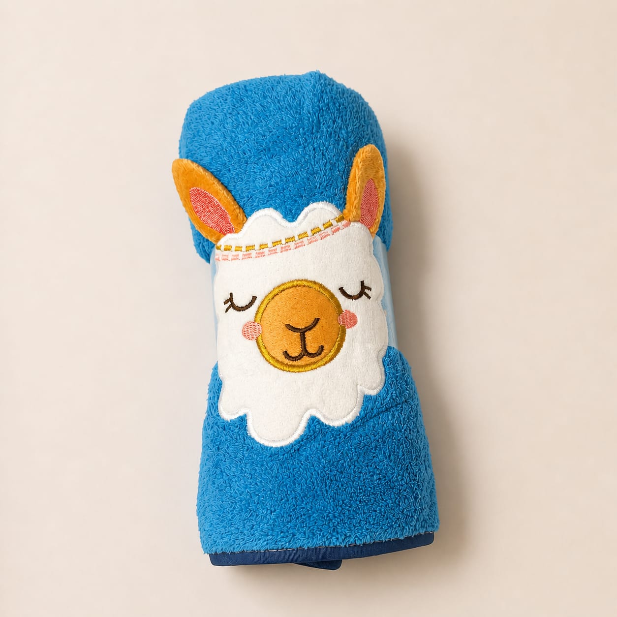 Terry Cotton Lace Towel 50*100cm - Blue Sheep