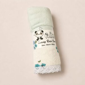 Terry Cotton Lace Towel 50*100cm - Pastel Mint
