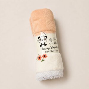 Terry Cotton Lace Towel 50*100cm - Peach