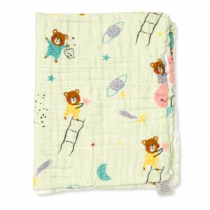 6 Layer Muslin Bath towel 50*100cm - Lite Green Panda