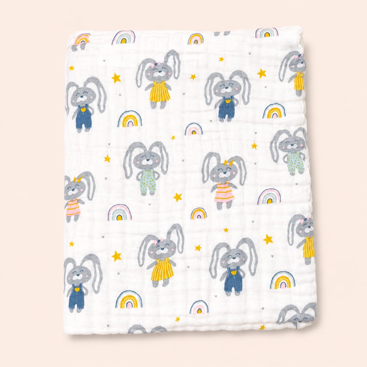 6 Layer Muslin Bath towel 50*100cm - Rabbit