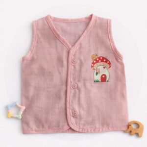Muslin Colour Jabla 3-6m - Pink