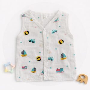 Muslin Button Jabla 3-6m - Design 02
