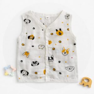 Muslin Button Jabla 3-6m - Design 04
