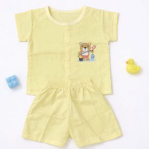 Muslin Colour Shorts Set 6-9m - Yellow