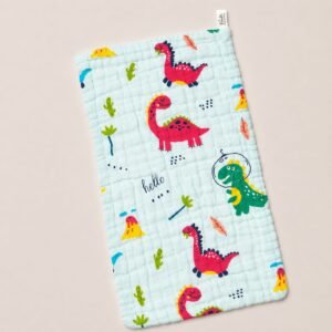 Muslin 6 Layer Burp Cloth 25*50cm - Blue Dino