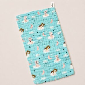 Muslin 6 Layer Burp Cloth 25*50cm - Cloud Bear