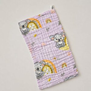 Muslin 6 Layer Burp Cloth 25*50cm - Lilac Koala